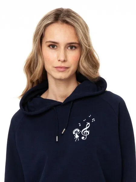 FellHerz FellHerz Damen Hoodie Music Lover navy – Produktbild 3 von 5