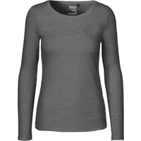 Neutral Neutral Bio-Damen-Langarmshirt mit Rundhalsaussschnitt dark heather, Gr. S – Produktbild 1 von 1