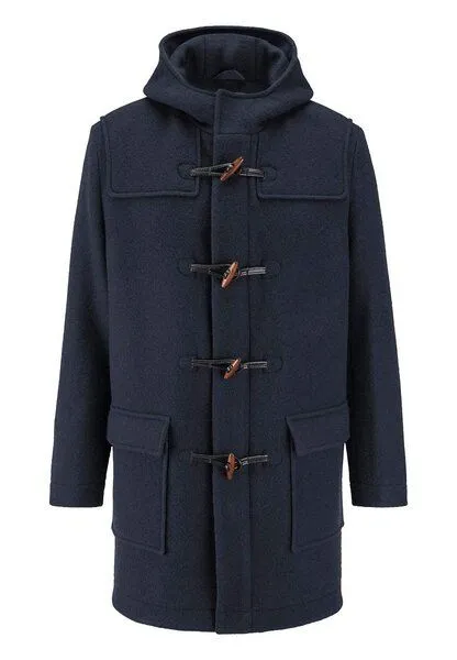 hessnatur hessnatur Rhön Dufflecoat Relaxed aus Rhönwolle und europäischer Schurwolle, Marine, – Produktbild 3 von 4