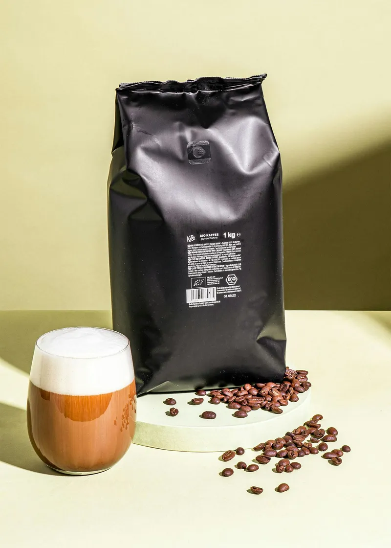 KoRo Bio Kaffee Crema ganze Bohne 1 kg – Produktbild 2 von 5