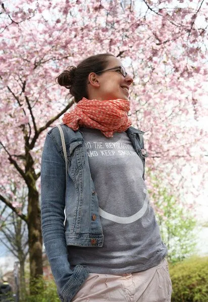 Lena Schokolade Lena Schokolade Frauen T-Shirt, Grau meliert, – Produktbild 2 von 4
