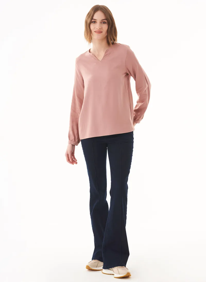 ORGANICATION ORGANICATION Damen vegan Bluse Ecovero Misty Rose, Rosa, – Produktbild 1 von 2