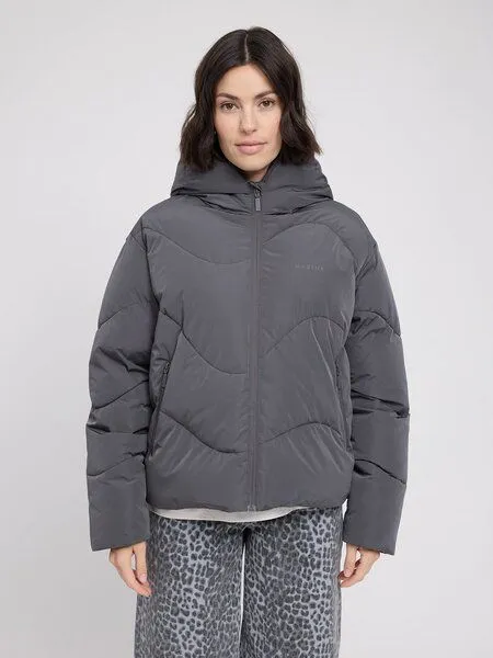 Mazine Mazine Damen Waves Quilt Kurze Puffer Jacke, Dark grey (grau), – Produktbild 1 von 4