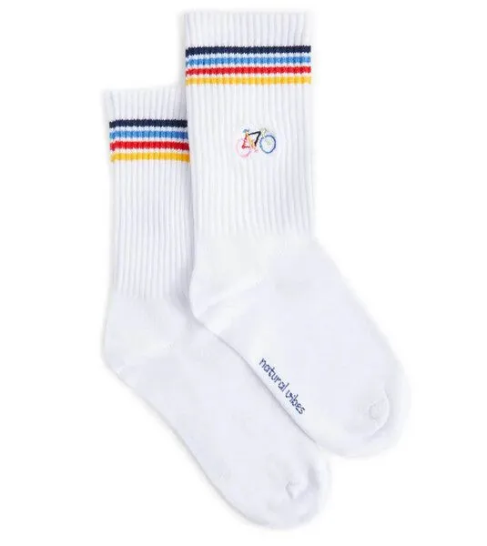 Natural Vibes Natural Vibes Fahrrad Tennissocken aus Biobaumwoll-Mix, Mehrfarbig, – Produktbild 1 von 3