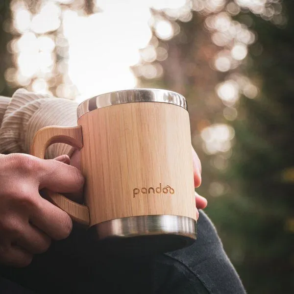 pandoo pandoo Bambus Kaffeebecher | doppelwandiger Trinkbecher – Produktbild 2 von 4