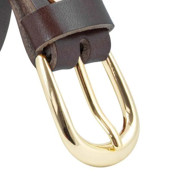 Simaru Simaru MACEIO Ledergürtel aus pflanzlich gegerbtem Naturleder (2,5 cm)-EU, Braun, – Produktbild 2 von 4