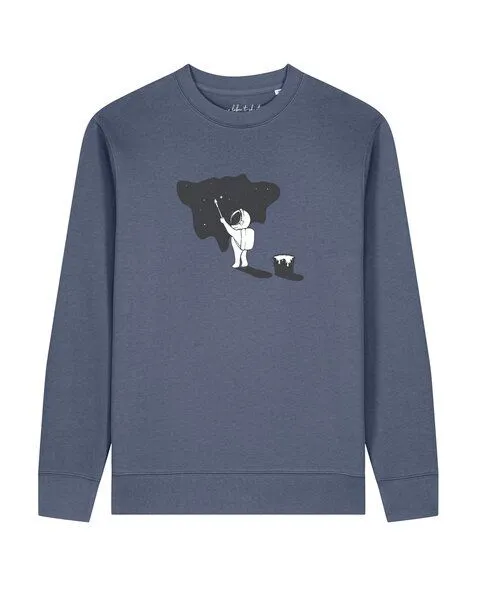 watapparel watapparel Sweatshirt Unisex Painting space, Blue grey, – Produktbild 1 von 2