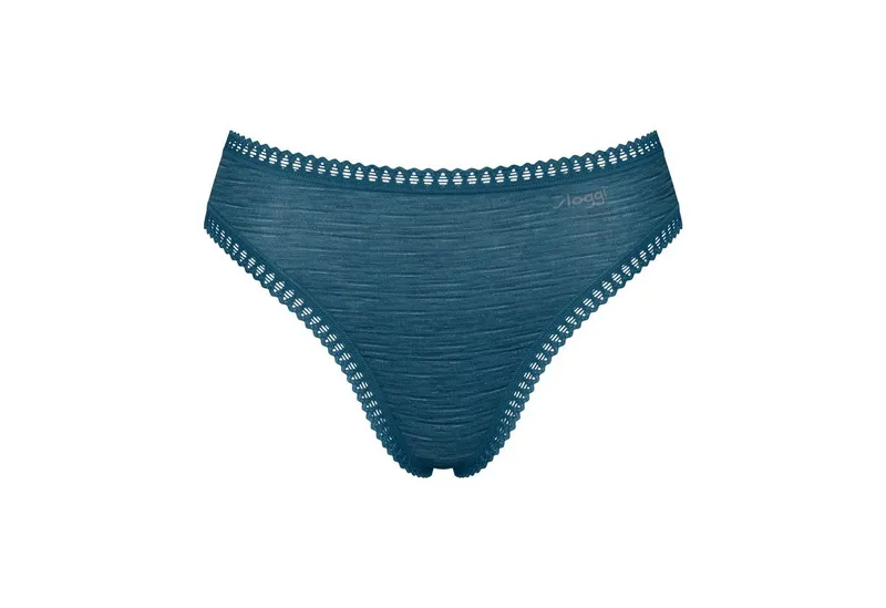 Sloggi Sloggi Slip Damen Slip 3er Pack Baumwolle GO Crush High leg C3P (Packung, 3er Pack), Blau, – Produktbild 2 von 3