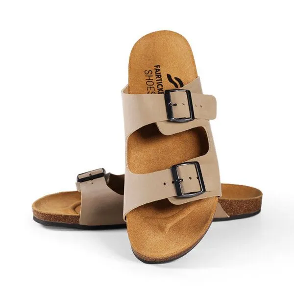 Fairticken Fairticken CORGHO vegane "NoBuck" Unisex Sandale, Beige, – Produktbild 4 von 4