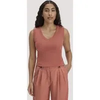 hessnatur hessnatur Softrib Top Fitted aus Bio-Baumwolle und TENCEL Modal, Pfirsichrot, – Produktbild 1 von 1
