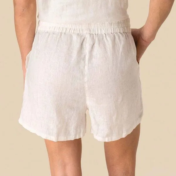 YTWOO YTWOO Damen Leinenshorts, Ivory, – Produktbild 3 von 5