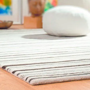 Prolana Prolana Handgefertigter Flor-Teppich Tuft "Stripes" aus Wolle – Produktbild 4 von 4