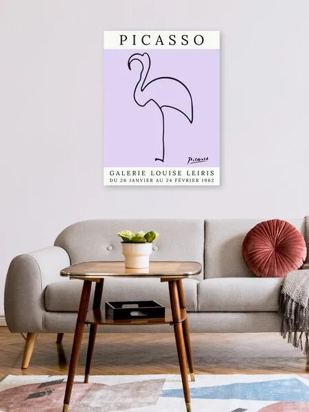 Photocircle Photocircle Poster / Leinwandbild - Picasso Flamingo – lila – Produktbild 2 von 4