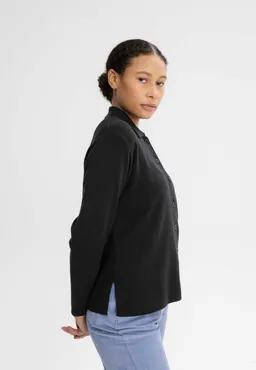 MELA MELA Damen vegan Strickjacke Feinstrick Ulupi Schwarz – Produktbild 1 von 1