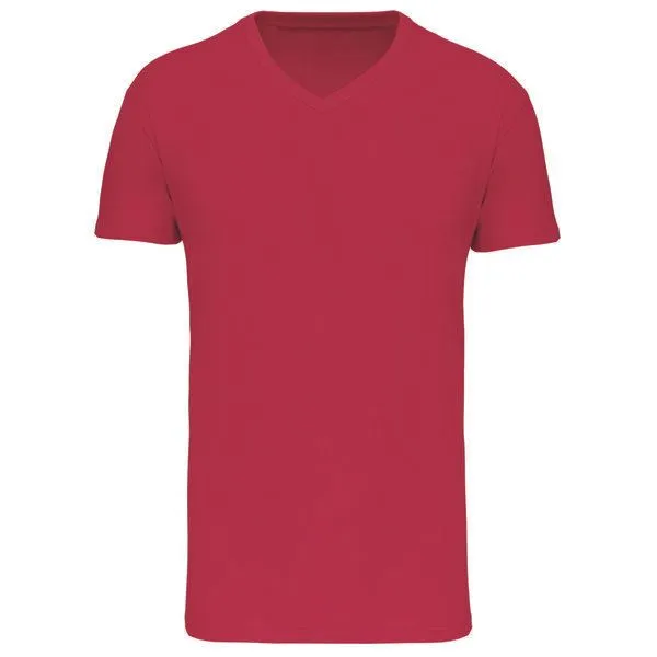 Greenspired Greenspired Basic Unisex Bio V Neck T- Shirt 145 g/m² S - 5 XL, Rot, – Produktbild 1 von 1