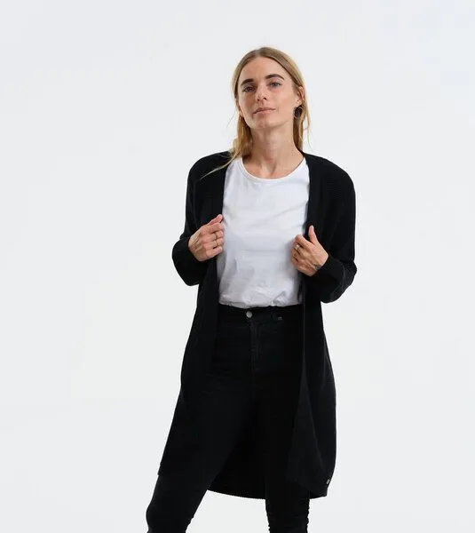 Gary Mash GARY MASH Long-Cardigan Alamo aus Biobaumwolle, Schwarz, – Produktbild 1 von 4