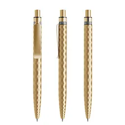 prodir prodir® Druckkugelschreiber QS01 PQS Push, blaue Mine, gold/gold satiniert – Produktbild 1 von 1