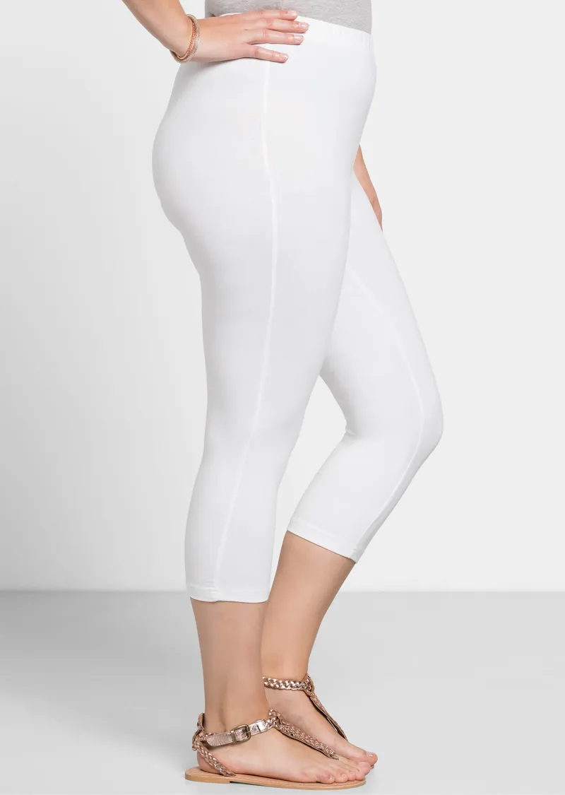 sheego Caprileggings weiß, Weiß, – Produktbild 2 von 2