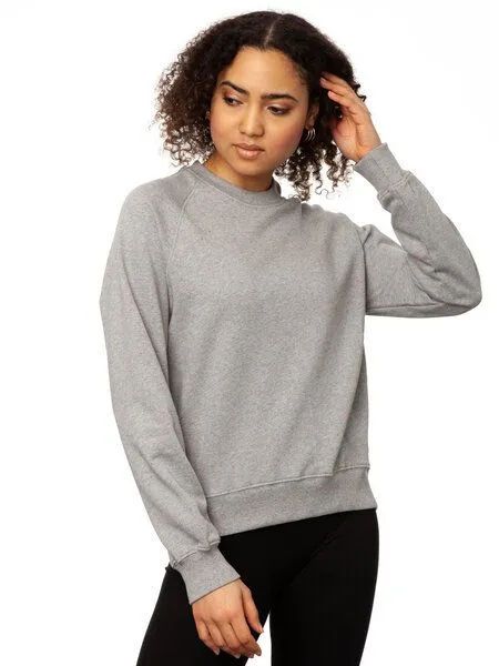 FellHerz FellHerz Damen Raglan Sweater bio & fair, Grau meliert, – Produktbild 3 von 3