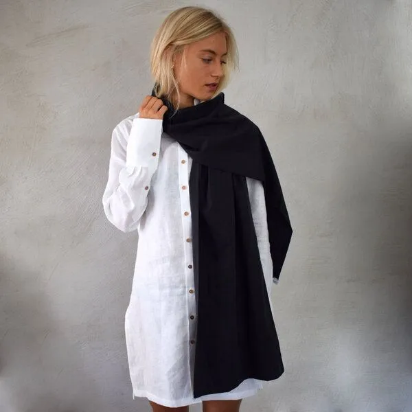 Lou-i Lou-i Schal schwarz für Damen Made in Germany Feinste Bio Baumwolle – Produktbild 2 von 4