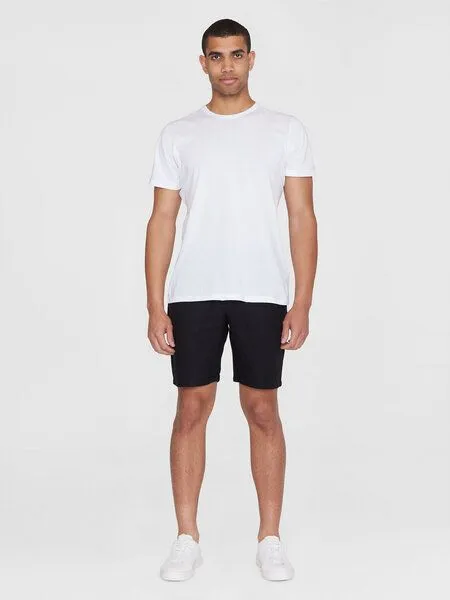 KnowledgeCotton Apparel KnowledgeCotton Apparel Kurze Leinenhose - Chuck Regular, Black jet (schwarz), – Produktbild 2 von 2