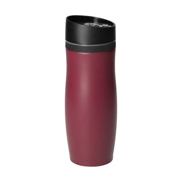 elasto elasto Thermobecher 350 ml doppelwandig isoliert „Milano“ aus Edelstahl, Rot, – Produktbild 1 von 2