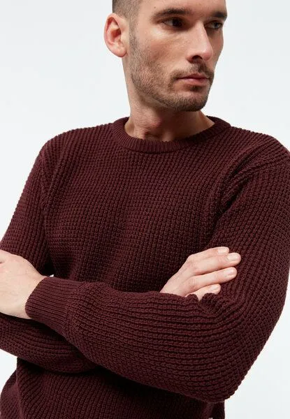 Givn Berlin Givn Berlin Strickpullover GBCARL aus Bio-Baumwolle, Wine red, – Produktbild 5 von 5
