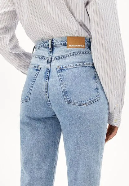 ARMEDANGELS ARMEDANGELS MAIRAA Damen Jeans Mom Fit High Waist Ankle recycelte Baumwolle Non-Stretch, Blue, – Produktbild 3 von 4