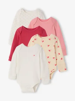 Vertbaudet Vertbaudet Langarmbodys 5er-Pack Baby Mädchen – Produktbild 1 von 1