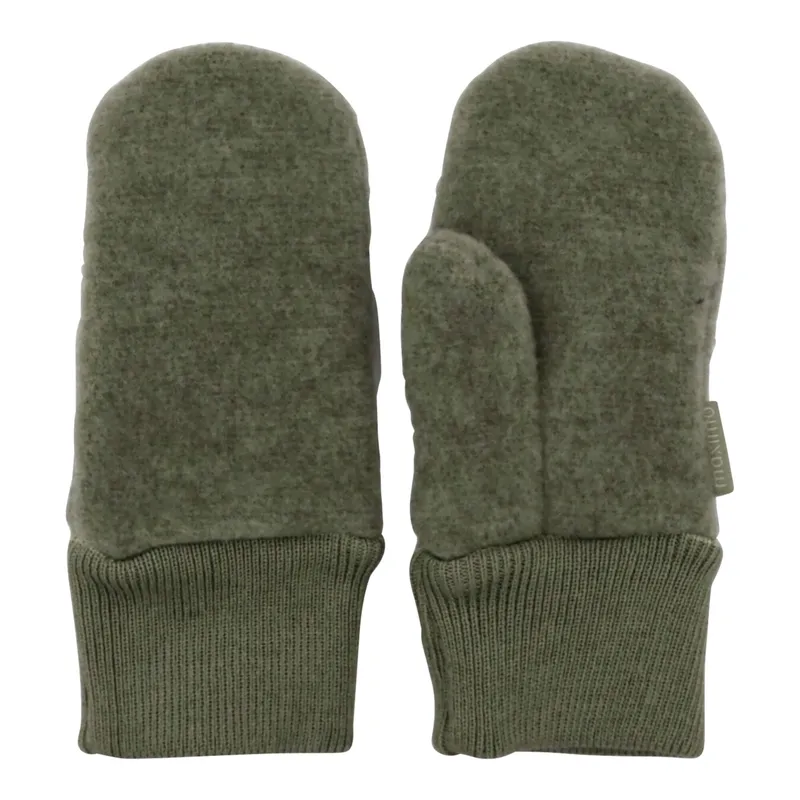 Maximo Maximo Wollfleece-Fäustlinge, Khaki, – Produktbild 1 von 1