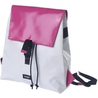Rebago Rebago Rucksack Andy aus recycelter LKW-Plane, Weiss/ pink, – Produktbild 1 von 1