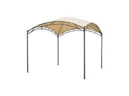 Pavillon "HUDSON" B 295 x T 295 x H 279 cm, Stahlgestell, Polyesterbezug beige – Produktbild 1 von 1
