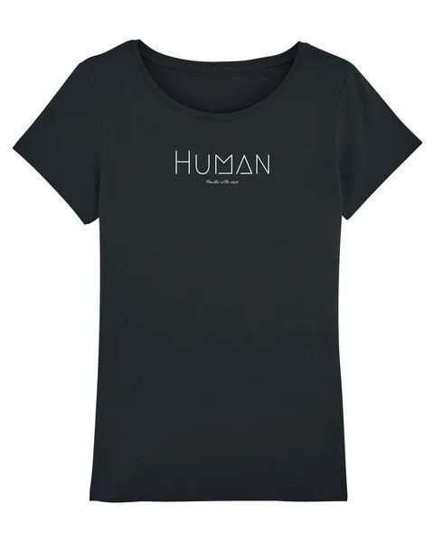 Human Family Human Family Bio Damen Sommer T-Shirt "Faith - Human" in 6 Farben, Schwarz, – Produktbild 1 von 5