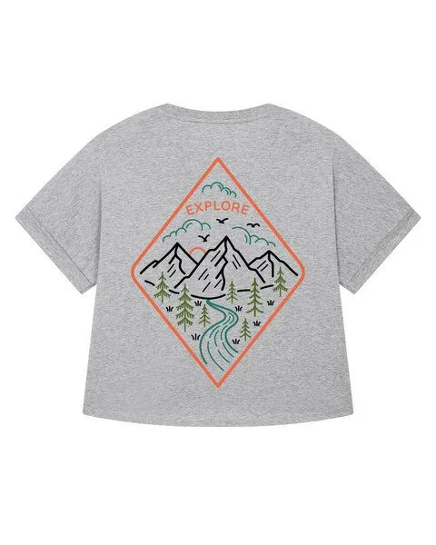 watapparel watapparel Oversize T-Shirt Frauen Explore, Heather grey, – Produktbild 2 von 2