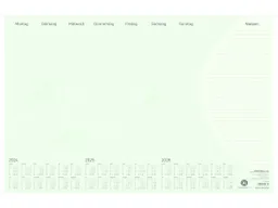 Zettler Schreibtischunterlage 'green' mit Jahreskalender, aus Recyclingpapier, 2024,35 Blatt – Produktbild 1 von 1