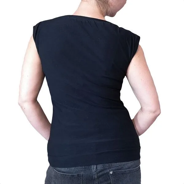 liebewicht liebewicht Bio Jersey Shirt mit U-Boot Ausschnitt schwarz neon, Schwarz/neon, – Produktbild 2 von 4