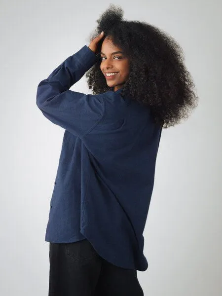 Honest Basics Honest Basics Damen Flanellhemd aus Bio-Baumwolle, Marlin, – Produktbild 5 von 5