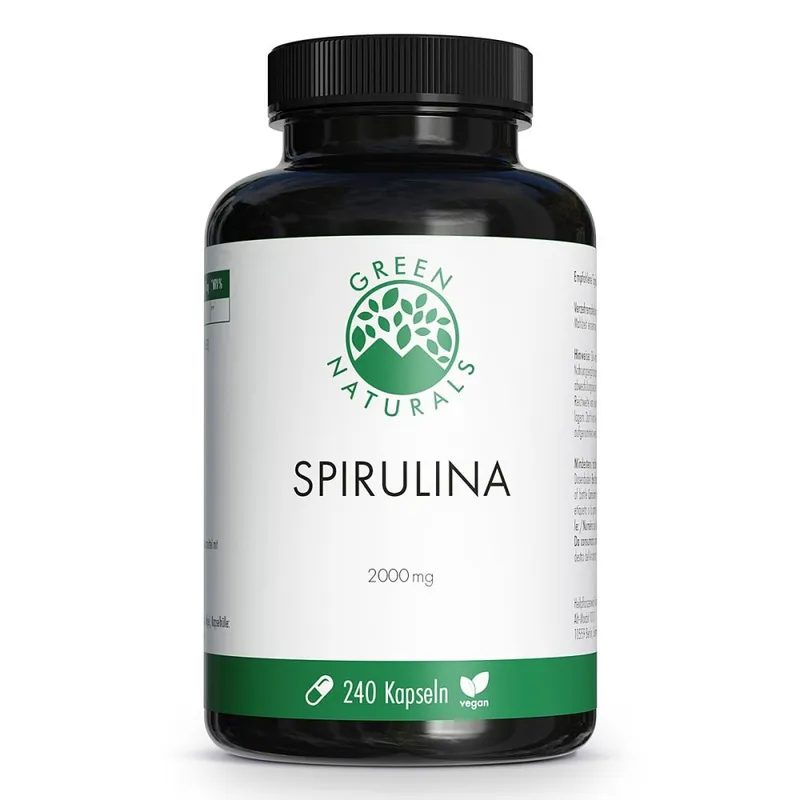 Green Naturals Green Naturals Spirulina 2000mg Kapseln vegan – Produktbild 1 von 1
