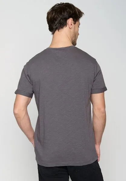 GreenBomb GREENBOMB Animal Sloth Ice Roll - Lässiges T-Shirt aus Bio-Baumwoll Mix / hochwertiger Print / GOTS / Fair & Vegan, Grau (anthrazit), – Produktbild 2 von 4