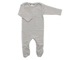 Lilano Lilano Baby Strampler mit Fuß Wolle Seide grau-geringelt Gr.68 – Produktbild 1 von 1