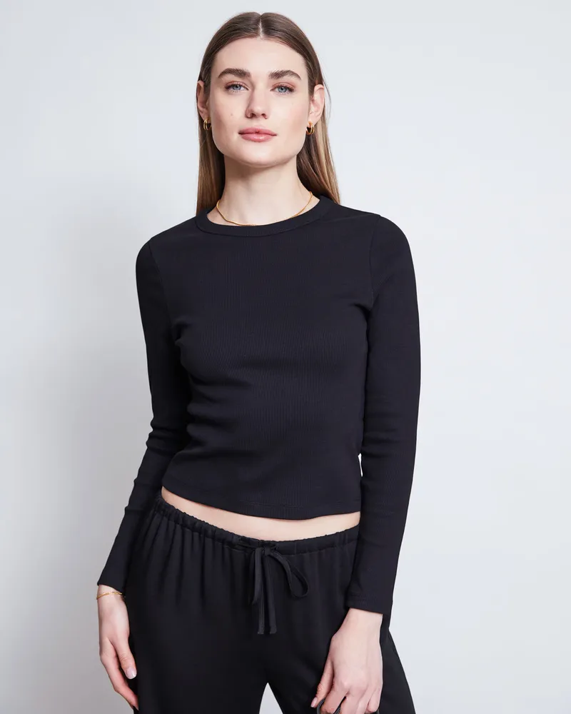 JAN N JUNE JAN 'N JUNE Damen vegan Hose Mid Rise Loose Strath Schwarz, Schwarz, – Produktbild 1 von 2