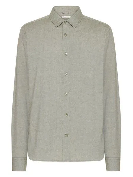 KnowledgeCotton Apparel KnowledgeCotton Apparel Leichtes Twill-Hemd aus Bio-Baumwolle, Grün-burned-olive, – Produktbild 3 von 4
