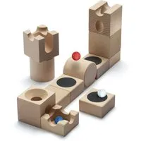 CUBORO Kugelbahn Erweiterungsset Jump aus unbehandeltem Buchenholz 5x5x5 cm, Natur, – Produktbild 1 von 1
