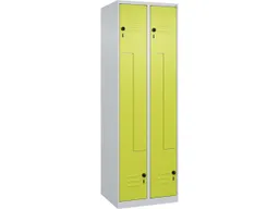 C+P C+P Z-Spind Classic PLUS, 4 Fächer, 1850x600x500mm, Lichtgrau/Clowngrün – Produktbild 1 von 1