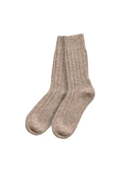 FUXBAU FUXBAU Alpaka Schafwollsocken, Beige, – Produktbild 3 von 4
