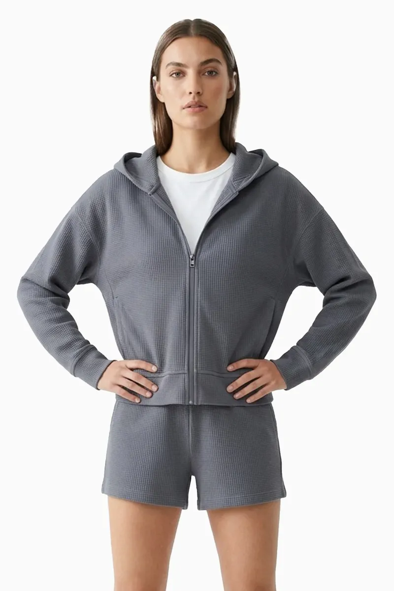 ORGANICATION ORGANICATION Damen vegan Hoodie Jennifer Shadow Grey, Dunkelgrau, – Produktbild 2 von 2