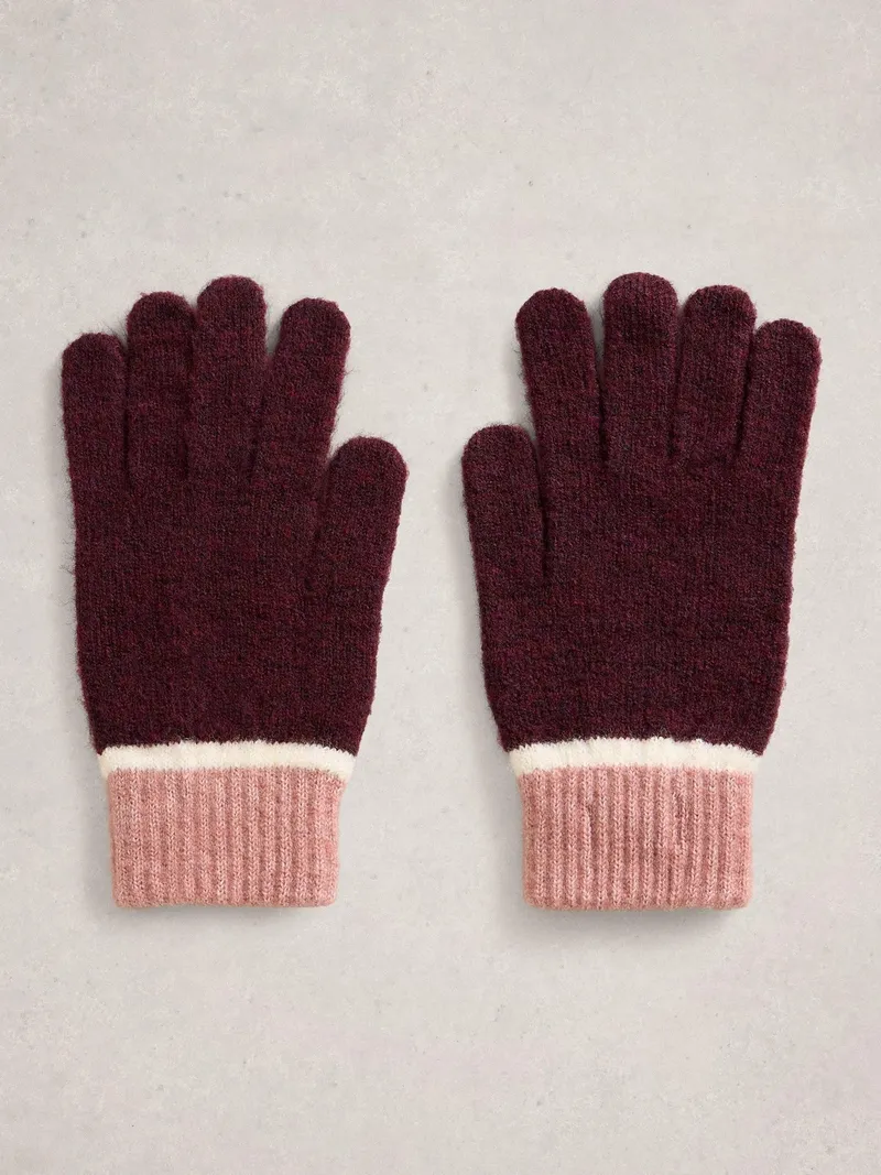 White Stuff Geschenkset Mütze & Handschuhe - Einheitsgröße, Pflaume multi, – Produktbild 3 von 4