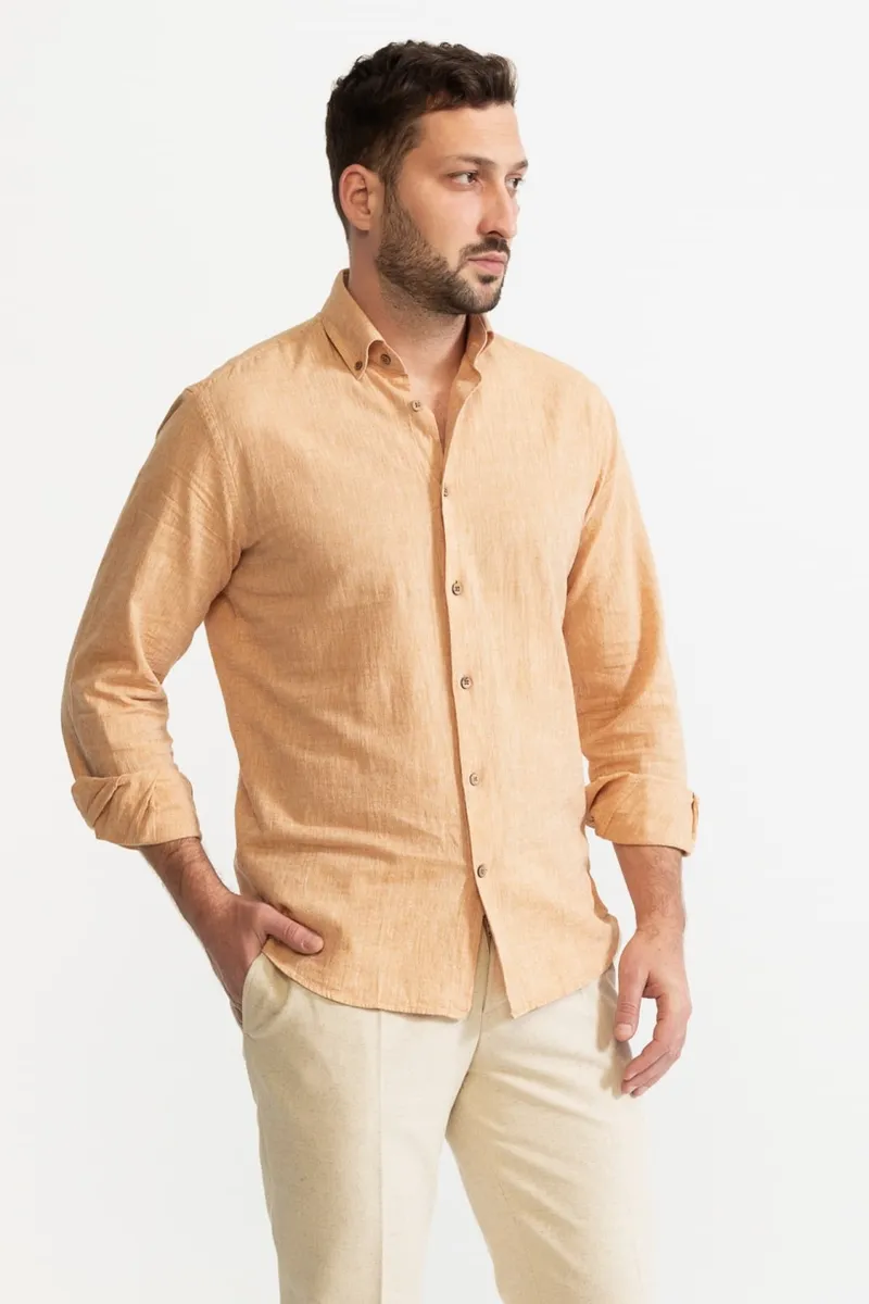 De IONESCU De IONESCU Herren vegan Shirt Godeanu, Pfirsich, – Produktbild 2 von 2