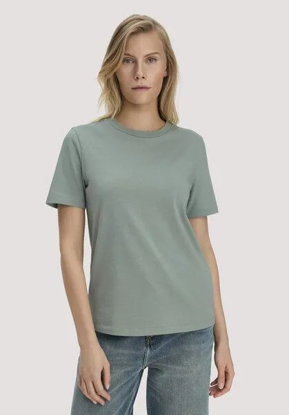 hessnatur hessnatur T-Shirt aus reiner Bio-Baumwolle, Mattgrün, – Produktbild 1 von 4