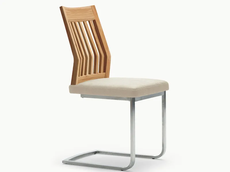allnatura allnatura Stuhl "Espada" | mattschwarz | Eiche | Wollfilz, Naturholz, – Produktbild 2 von 2